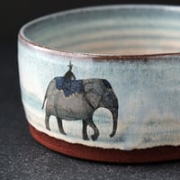 Image 3 of MADE TO ORDER Circus Elephant Cereal Bowl (Blue)