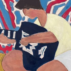 Image of Contemporary Painting, 'Boy with a Guitar', Marc Taylor