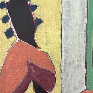 Image of Contemporary Painting, 'Girl with a Guitar', Marc Taylor