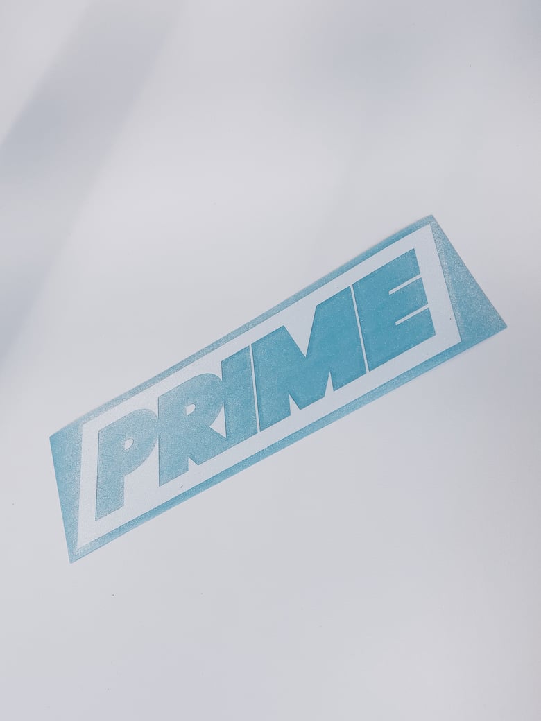 Image of prime box logo decal // white