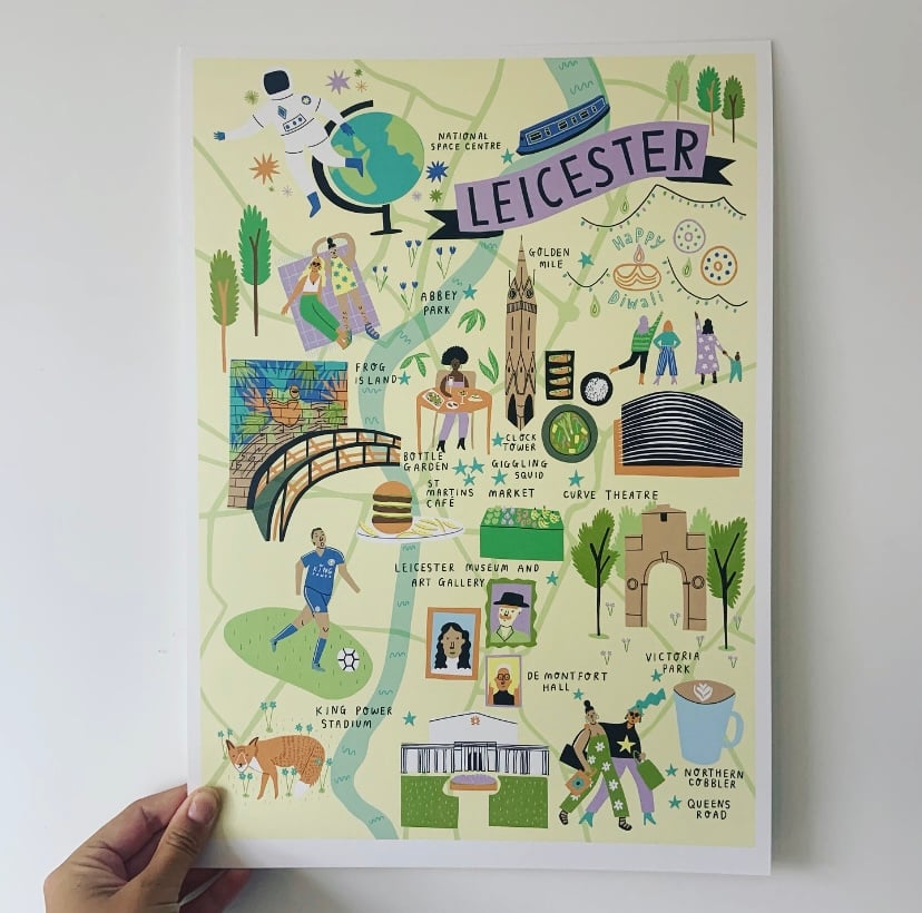 Image of *SUPER SECONDS* Leicester Map