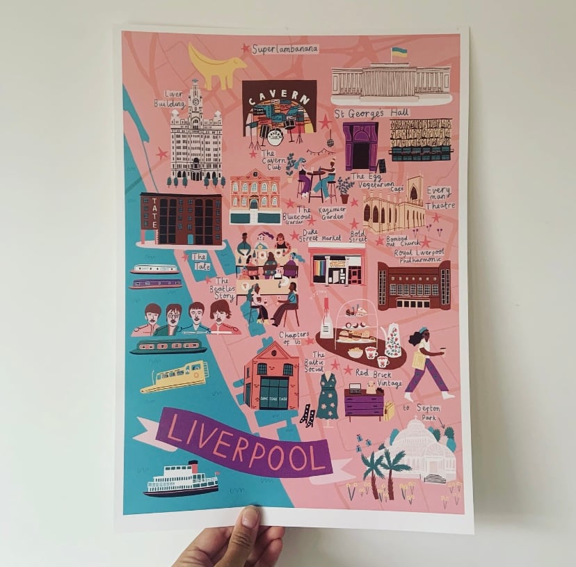 Image of *SUPER SECONDS* Liverpool Map