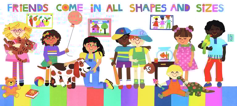 Friends Come in All Shapes and Sizes (28” x 12.25” poster)