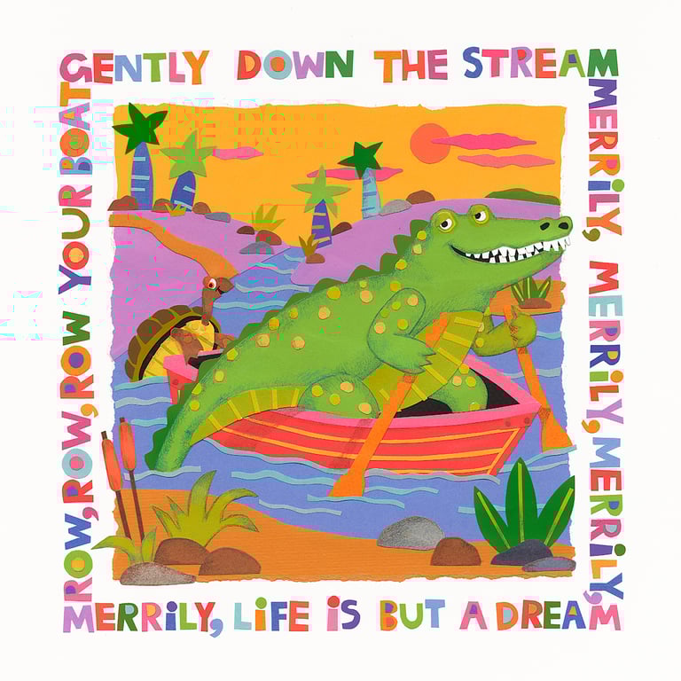 Row your Boat (11.5" x 12” poster)