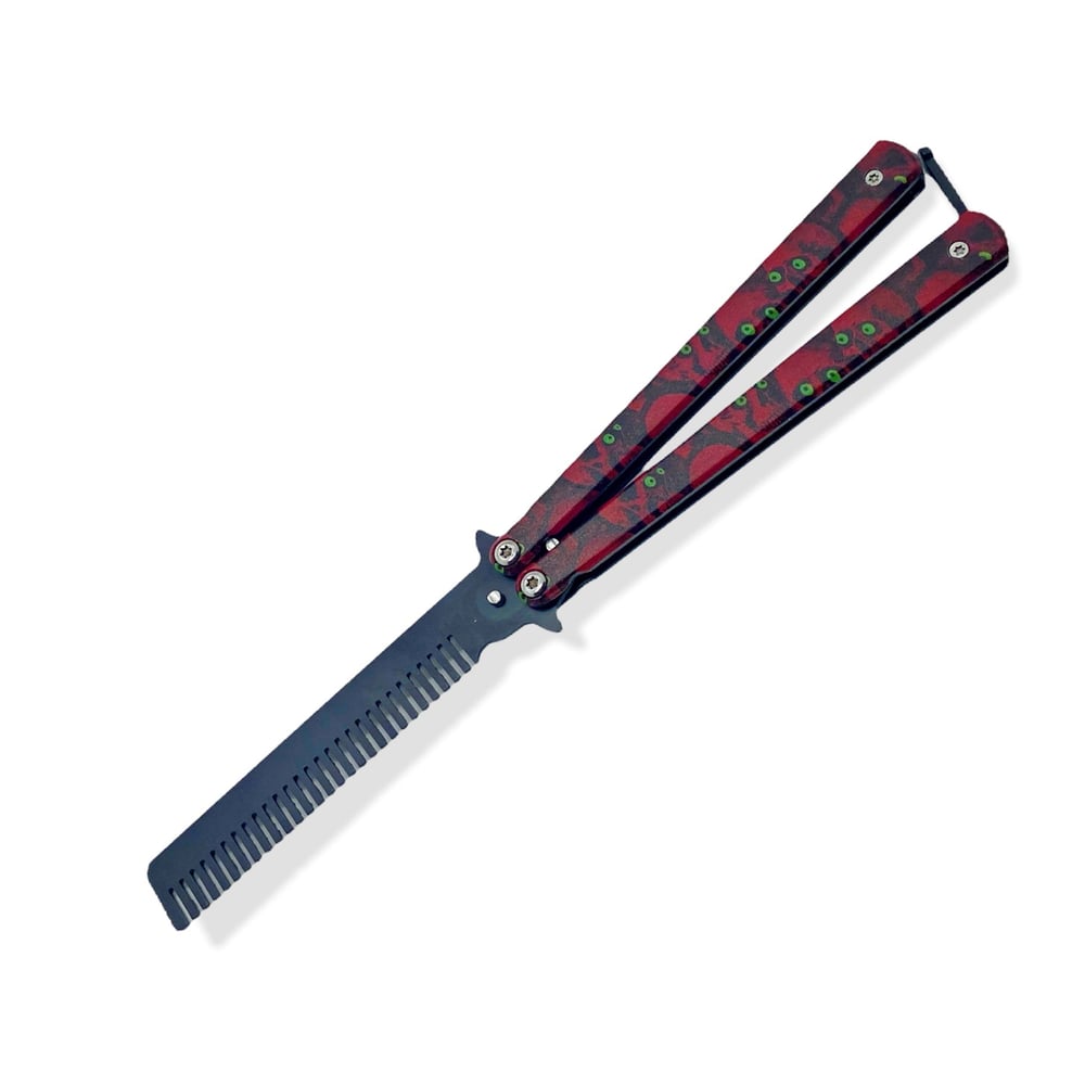 Red Skully Butterfly Comb