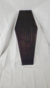 Dark Stain Coffin Bath Tray