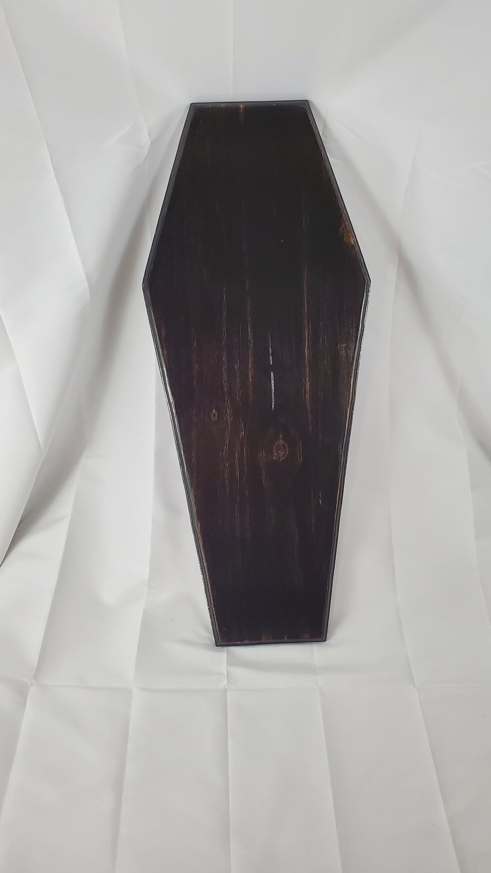 Dark Stain Coffin Bath Tray