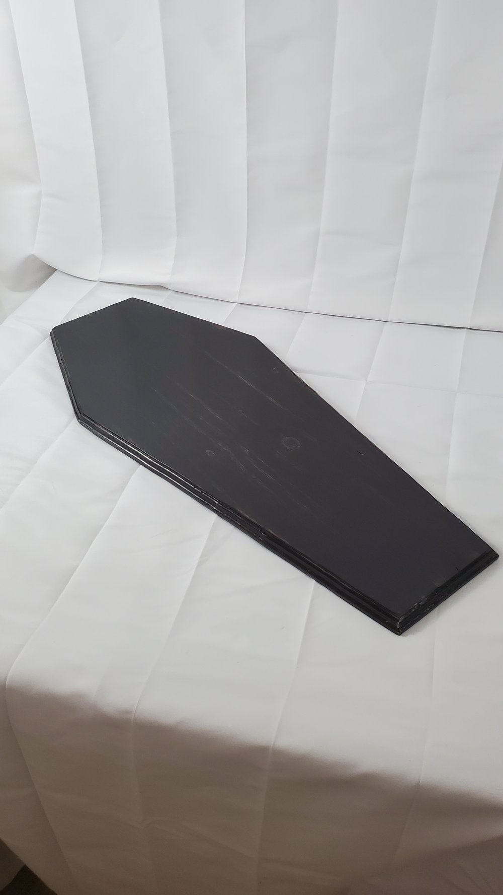 Dark Stain Coffin Bath Tray
