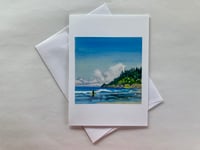 Image 1 of Indian Beach Surfer 5X7 Card with Envelope