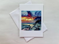 Image 1 of Oregon Coast Sunset 5X7 Card with Envelope