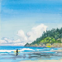Image 2 of Indian Beach Surfer 5X7 Card with Envelope