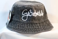 Image 1 of "GR3ATNESS" Bucket Hat ( Faded Black jean)