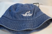 Image 2 of "GR3ATNESS " Bucket Hat ( Blue Jean)