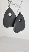 Matte Black Ouija Planchette Earrings