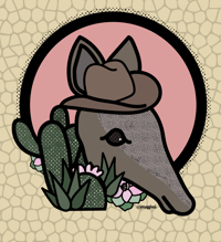 Image 2 of Cowboy Armadillo Print