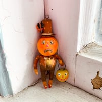 Image 1 of Frightened Pumpkin Headed Goblin in Top hat