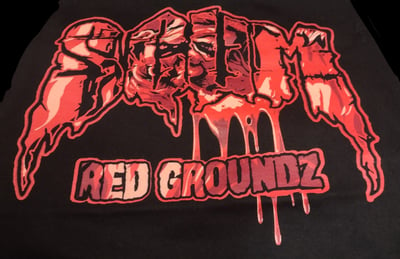 Image of SCUM: RED GROUNDZ BLACK T-SHIRT