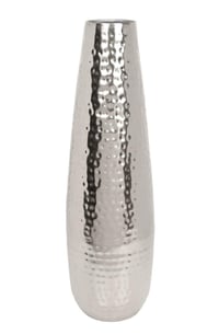 Image 5 of Faux Dented Silver Piece Decorative Vase