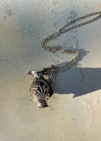 Image 2 of Vintage Sterling Silver Jug Pendant & Chain