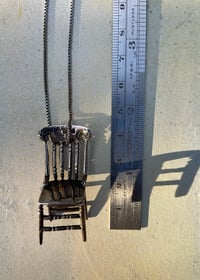 Image 5 of Vintage Sterling Silver Chair Pendant & Chain 