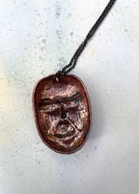 Image 4 of Vintage Head Pendant & Chain 
