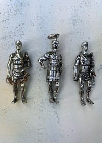 Image 4 of Vintage Roman Soldier Figure Brooches 