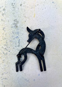 Image 2 of Vintage Mid Century Deer Brooch 