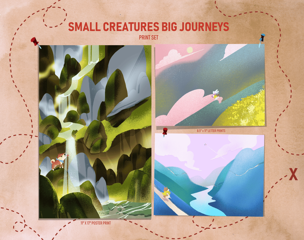Image of Small Creatures Big Journeys Original Prints