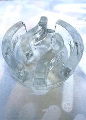 Image of Vintage Glass Trivet - Tea Light Holder  