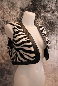 Image 4 of  Bolero jacket zebra and leather