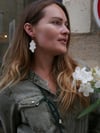 Boucles d'oreilles "Les fleurs" feuilles de chêne