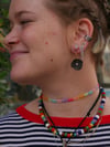 Boucles d'oreilles fleur noire