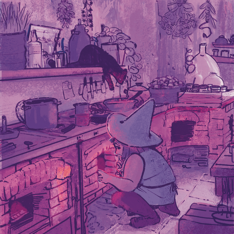 Kitchen Witch Print