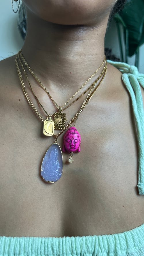 Image of BEST BUDDS • Colored Buddha Necklace