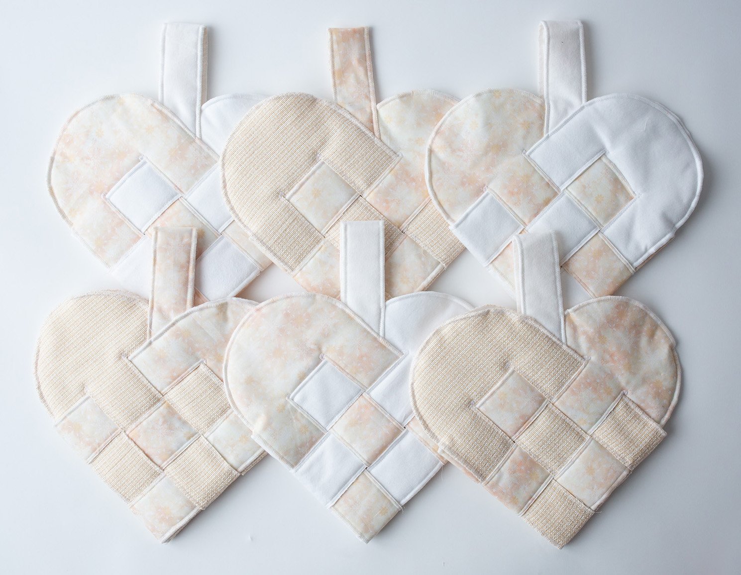 Image of Cream and White Heart Stockings