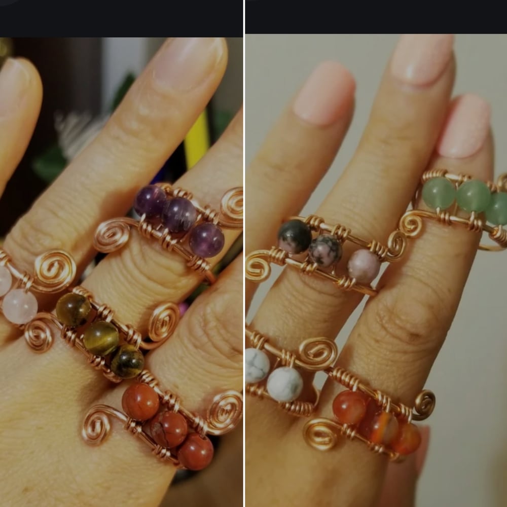 Image of Beaded rings, shipping included!