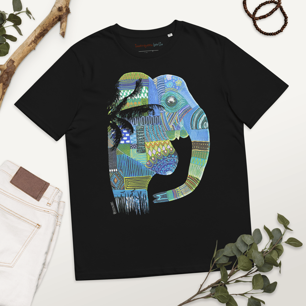 Image of Rainbow Elephant Unisex Bio-Baumwoll-Shirt Original