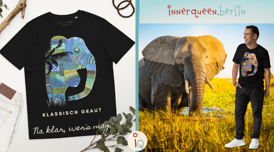 Image of Rainbow Elephant Unisex Bio-Baumwoll-T-shirt Pink