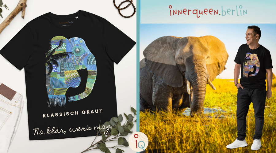 Image of Rainbow Elephant Unisex Bio-Baumwoll-Shirt Original