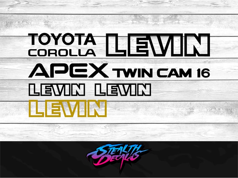 Image of AE86 Corolla LEVIN Full decal kit