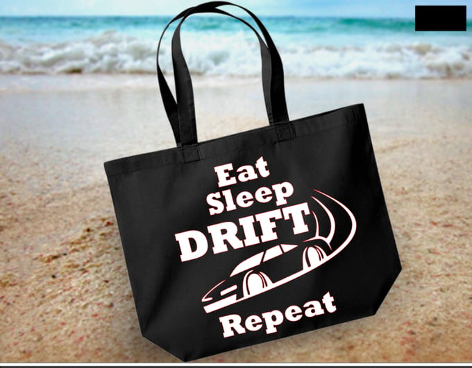 Image of Eat Sleep Drift Repeat Maxi tote bag