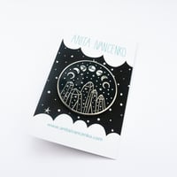 Image 4 of Moon Phases & Crystals Enamel Pin Badge by Anita Ivancenko