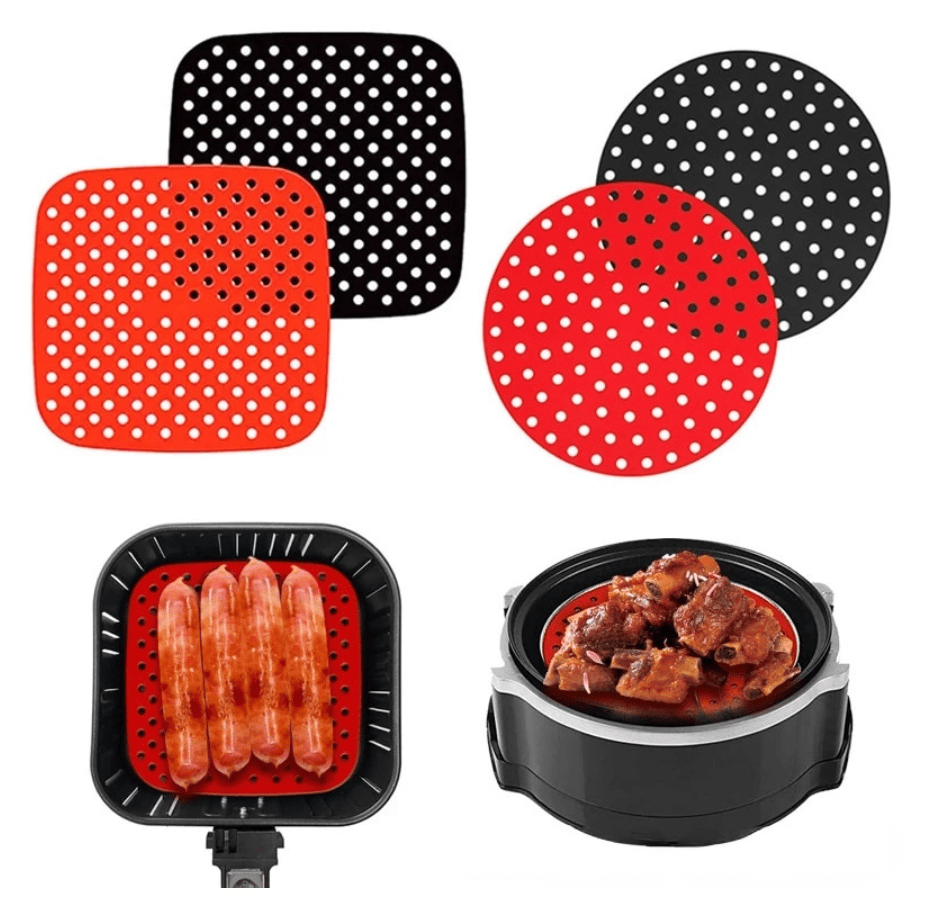 Image of Non-Stick Silicone Air Fryer Liner - Round and Square