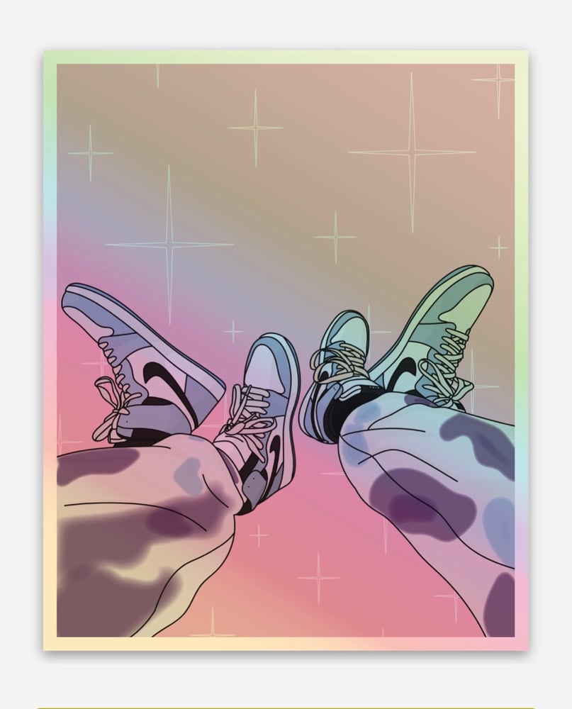 Image of Jordan 1 University Blue Holographic Sticker