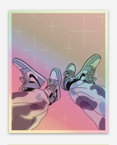 Image of Jordan 1 University Blue Holographic Sticker