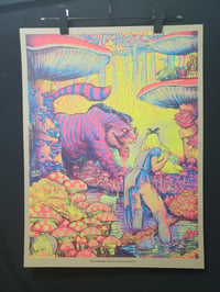 Image 4 of Escape on Wonderland florescent silkscreen art print 