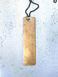Image 4 of Vintage Brass Ruler Pendant & Chain 
