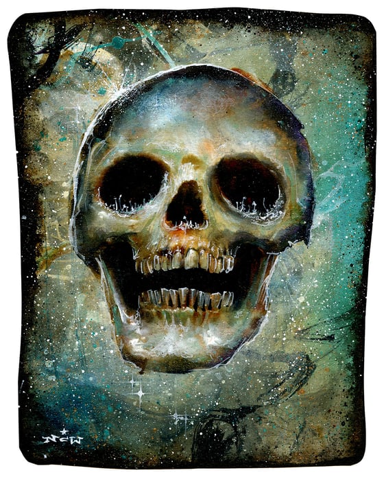 Image of “Skull Study: Decay” original painting