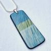 Handmade Porcelain Necklace 'Marram' Grass On Sterling Silver Chain
