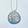 Contemporary Handmade 'Briar' Porcelain Necklace On Silver Chain